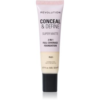 Makeup Revolution Conceal & Define machiaj cu efect matifiant culoare F0.2N 23 ml