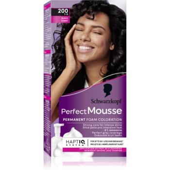 Schwarzkopf Perfect Mousse Culoare permanenta pentru par culoare 200 Black 2x35 ml