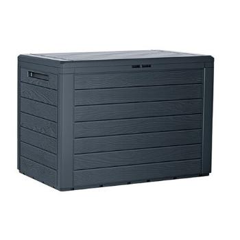 Ladă depozitare pentru grădină Woodebox antracit, 190 l, 78 cm