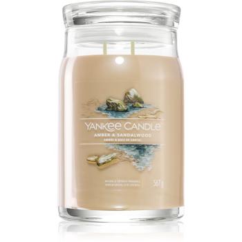 Yankee Candle Amber & Sandalwood lumânare parfumată 567 g