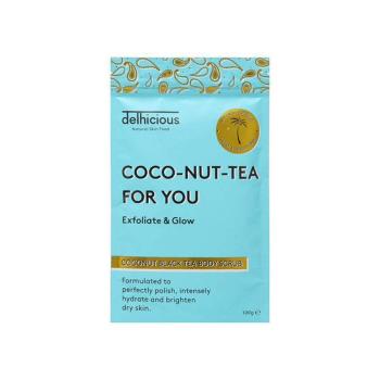 Delhicious Peeling pentru corp Coco-Nut-Tea For You (Coconut Black Tea Body Scrub) 100 g