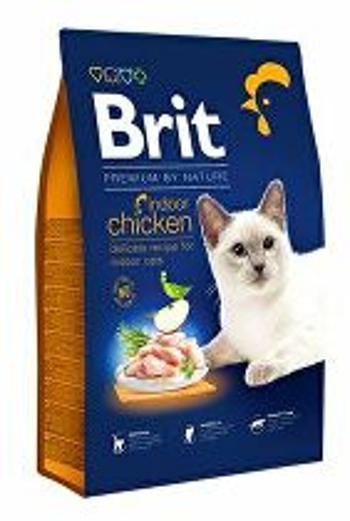 Brit Premium Cat by Nature Indoor Chicken 8kg + Churu ZADARMO