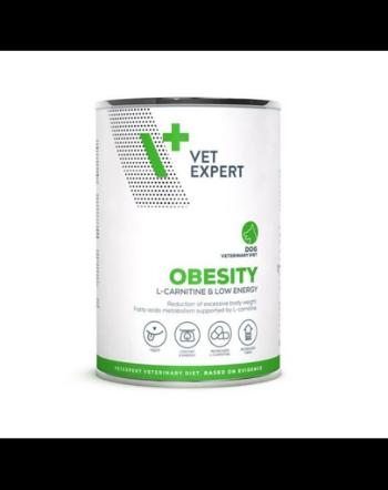 VET EXPERT Veterinary Diet Dog Obesity 400 g dieta veterinara umeda caini pentru reducerea greutatii