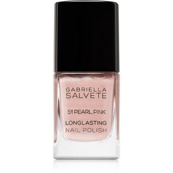 Gabriella Salvete Longlasting Enamel lac de unghii cu rezistenta indelungata stralucire de perla culoare 51 Pearl Pink 11 ml