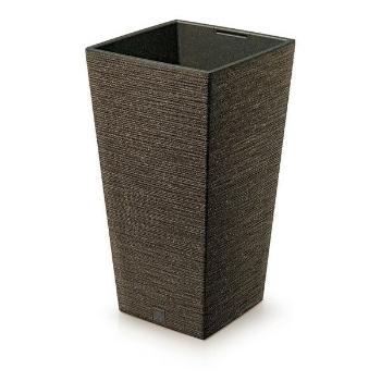 Ghiveci de flori FURU SQUARE ECO WOOD cu inserție24 c m, maro închis, maro închis, S