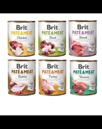 BRIT Pate&amp;Meat Mix arome 6x800 g hrana umeda caine, pate