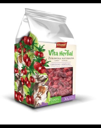 VITAPOL Smakers Vitaherbal gustari pentru rozatoare si iepuri, cu merisoare 30g