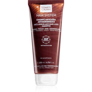 MartiDerm Hair System Șampon împotriva căderii părului pentru un scalp seboreic 200 ml