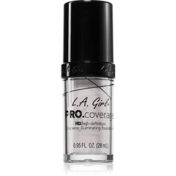 L.A. Girl Cosmetics PRO. Coverage fond de ten lichid iluminator culoare White 28 ml