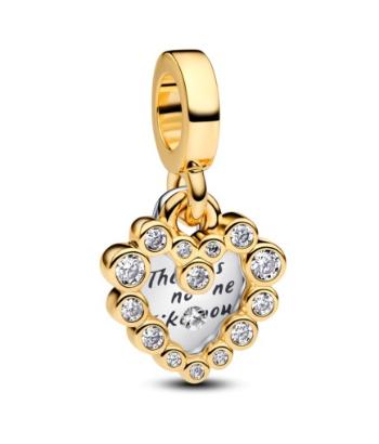 Pandora Pandantiv fermecător bicolor Inimă strălucitoare ME Shine 763765C01