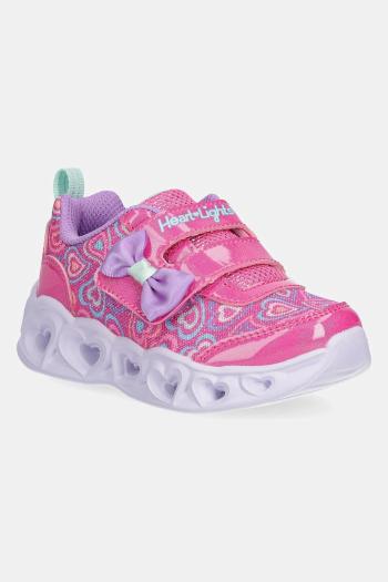 Detské tenisky Skechers S LIGHTS HEART LIGHTS ružová farba, 303258N