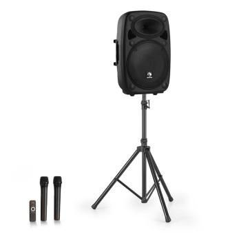 Auna Streetstar 15, sistem mobil PA + stativ, 15" Woofer, UHF-Micro, 1000 W, negru