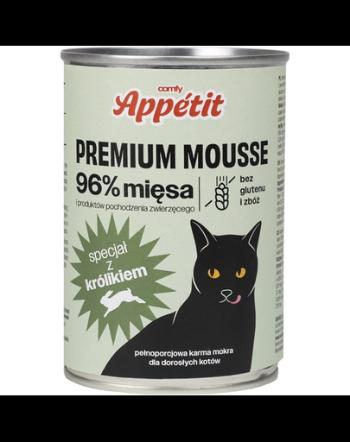 COMFY APPETIT PREMIUM Mousse Mancare umeda pentru pisici adulte, cu iepure 400 g