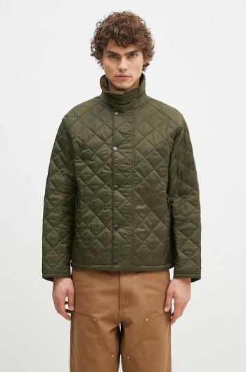 Bunda Barbour OS Transport Quilted Jacket pánska, zelená farba, prechodná, oversize, MQU1796