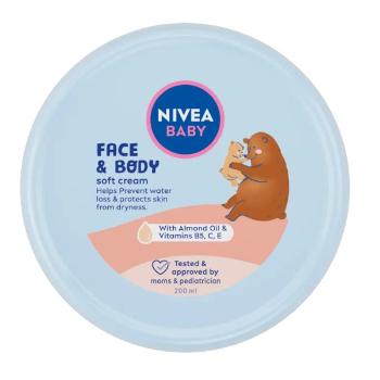 Nivea Cremă hidratantă de față și corp Baby (Face & Body Soft Cream) 200 ml