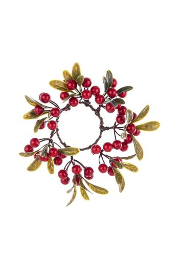 karácsonyi dekoráció 18 x 18 x 6 cm piros