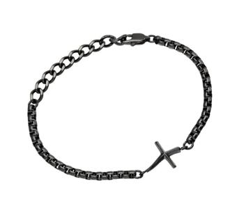 BREIL Brățară lănțișor cu cruce pentru bărbați B.X TJ3641