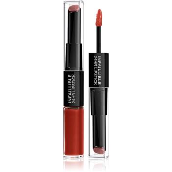 L’Oréal Paris Infallible 24H ruj rezistent si luciu de buze. 2 in 1 culoare 501 Timeless Red 5,7 g