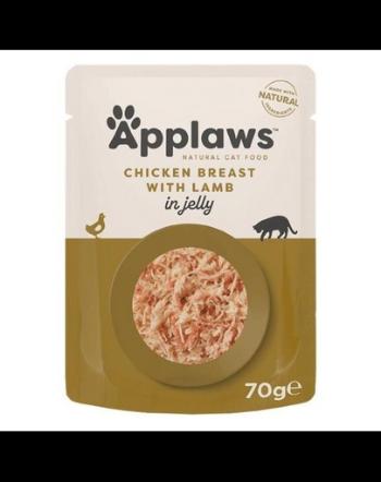 APPLAWS Adult plic pentru pisica, Piept de Pui si Miel in Aspic 70 g