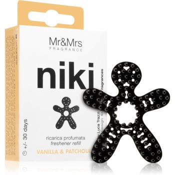 Mr & Mrs Fragrance Niki Vanilla & Patchouli parfum pentru masina rezervă 1 buc