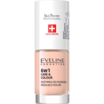 Eveline Cosmetics Nail Therapy Care & Colour balsam pentru unghii 6 in 1 culoare Nude 5 ml