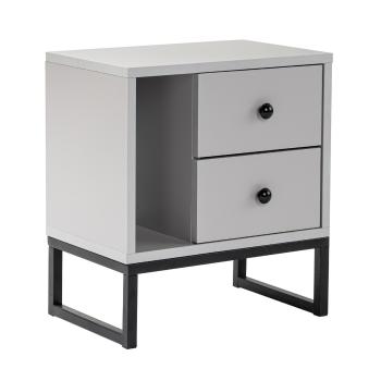 Măsuță de noptieră Glimmer Grey, gri