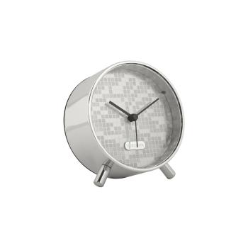 Karlsson 6004SI design ceas cu alarmă argintiu,diametru 11 cm