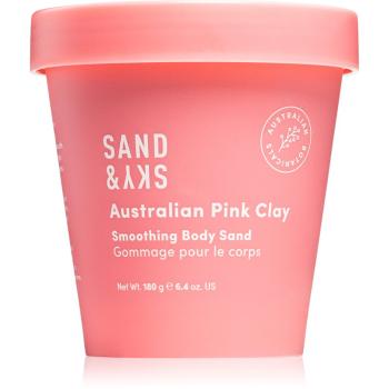 Sand & Sky Australian Pink Clay Smoothing Body Sand exfoliant pentru corp cu efect de iluminare 180 g