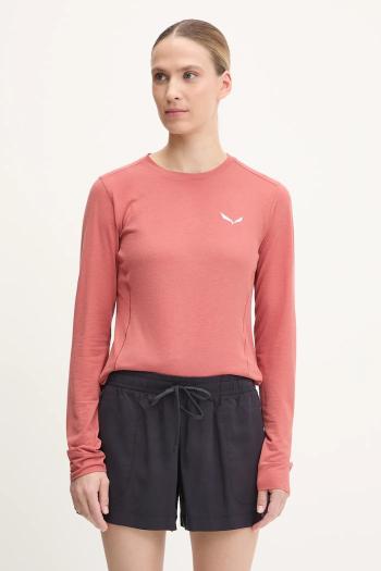 Športové tričko s dlhým rukávom Salewa Puez Dry béžová farba, 00-0000028865