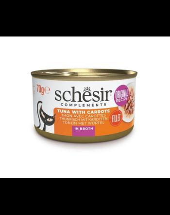 SCHESIR conserva pisica, Ton cu morcov in sos 70 g