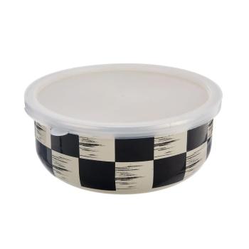 Orion Bol emailat cu capac UH Chessboard Lem ,dia. 19 cm