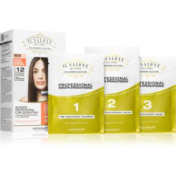 Alfaparf Milano Il Salone Milano Straightening Kit tratament de îngrijire pentru par sensibil Illuminating Linseed Oil 1 buc