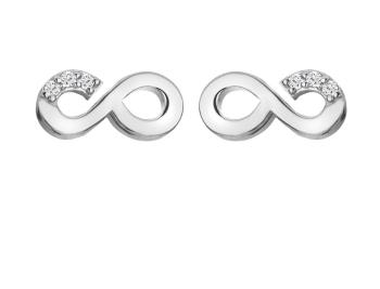 Hot Diamonds Cercei fermecători din argint sterling cu diamante Infinitely Much Loved DE731