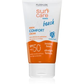 FlosLek Laboratorium Sun Care Derma Beach crema fata iluminatoare de protectie SPF 50+ 50 ml