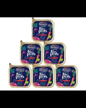 BUTCHER'S BIO foods hrana umeda caine 6 x 150 g pate cu vita