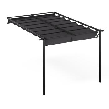 Blumfeldt Pantheon Wall Pergola, Pergolă montată pe perete, 3 x 4 m, oțel vopsit cu pulbere, rezistentă la intemperii