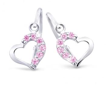 Cutie Jewellery Cercei delicați pentru copii din aur alb C2757-10-X-2 roz