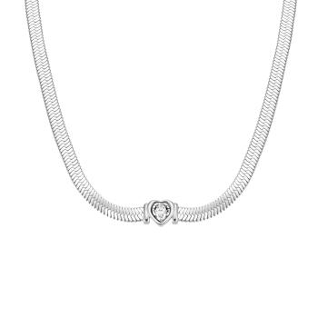 Rosefield Colier romantic din oțel cu cristal Șarpe JNSWS-J1003