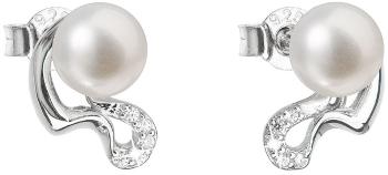 Evolution Group Strieborné náušnice kôstky s pravými perlami Pavona 21028.1