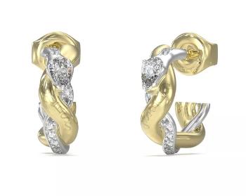 Guess Cercei bicolori la modă cu zircon cubic Twist JUBE05065JWYGRHT/U