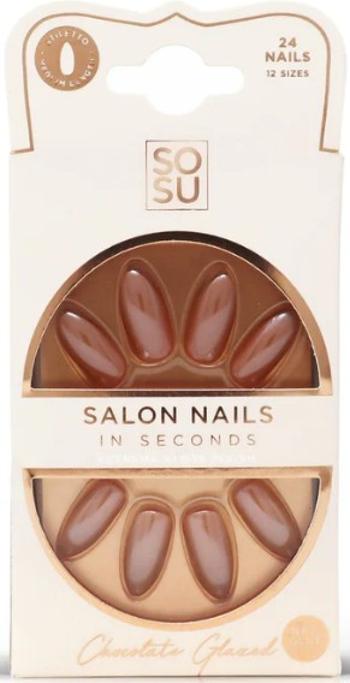 SOSU Cosmetics Unghii artificiale Chocolate (Salon Nails) 24 buc