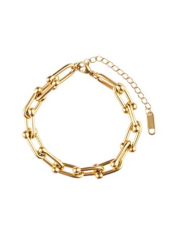 Marc Malone Brățară de designer din oțel placată cu aur MCB250175G