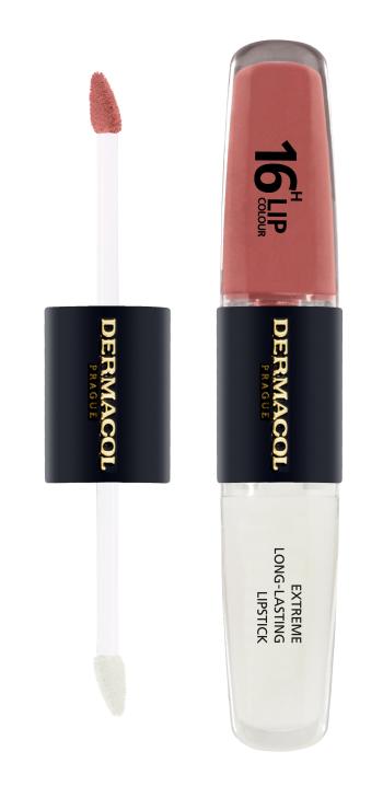 Dermacol Culoare pentru buze în două faze de lungă durată si luciu 16H Lip Colour (Extreme Long-Lasting Lipstick) 4 + 4 ml 23
