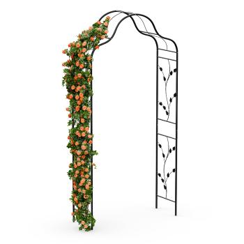 Blumfeldt FloraBelle Cupola arcadă roz | modele decorative cu frunze | rezistentă la intemperii | suport pentru plante cățărătoare