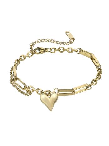 Marc Malone Brățară placată cu aur cu inimă Scarlet Gold Bracelet MCB24003G