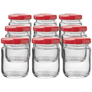 Set de borcane de conservare cu capac Orion 0,06 l, 9 buc