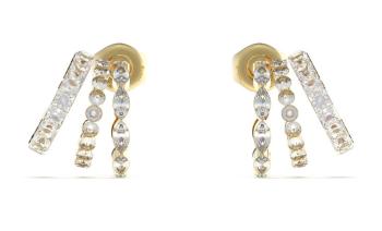 Guess Cercei de damă placați cu aur Crazy Earrings JUBE03307JWYGT/U