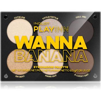 Inglot PlayInn Eyeshadow Palette paletă cu farduri de ochi culoare Wanna Banana 7,4 g