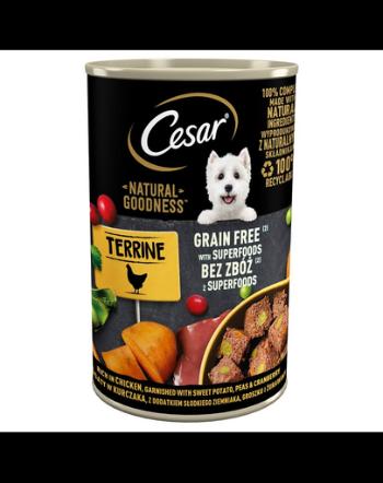 CESAR Hrana umeda pentru caini adulti, cu miel, morcovi si spanac  400g