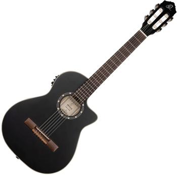 Ortega RCE125SBK-3/4 3/4 Satin Black Klasická gitara s elektronikou